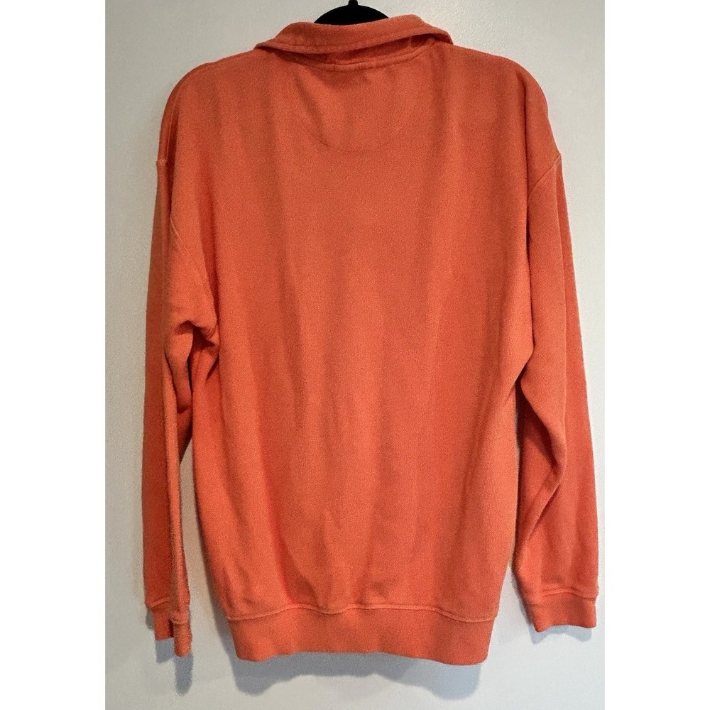 Tommy Bahama Relax Pullover Classic Preppy Mens Medium 1/4 Zip Orange - Picture 2 of 10